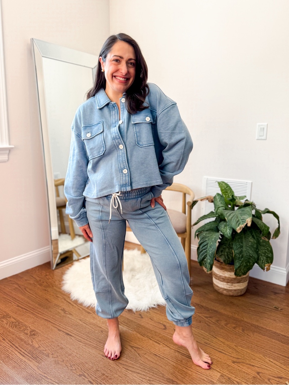 Light Blue Women's Jogger & top set